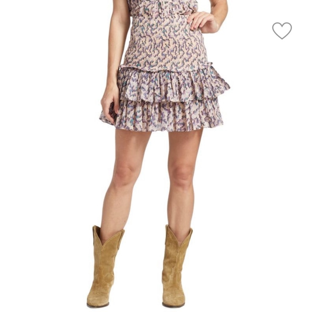 [ISABEL MARANT] Naomi Smocked Printed Mini Skirt
